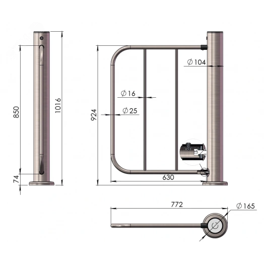 Створка для калитки - 630 мм