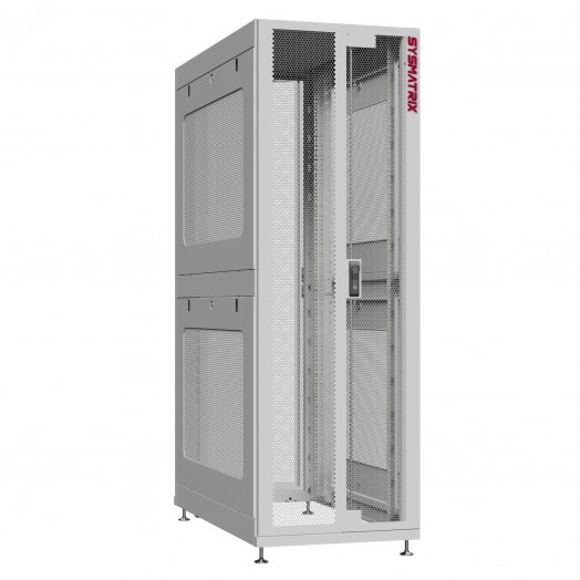 Шкаф серверный 42U 800х1070 передняя дверь: двустворчатая перфорированная IP20. задняя дверь: одностворчатая перфорированная IP20. боковые панели: перфорированные. цвет: серый RAL7035 