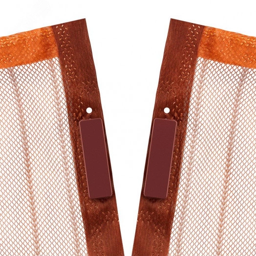 Дверная антимоскитная сетка 210х100 см, с магнитами по всей длине, коричневая,