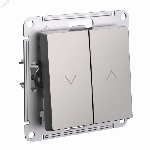 ATLASDESIGN 2-клавишный ВЫКЛЮЧАТЕЛЬ ЖАЛЮЗИ, 10А, мех., ШАМПАНЬ