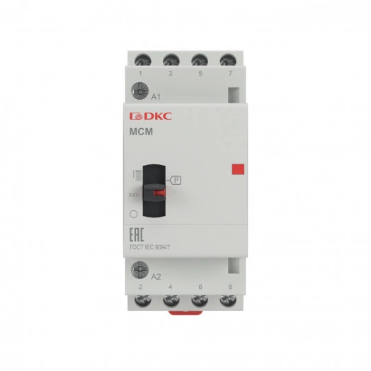 Контактор модульный YON max типа MCМ с ручным управлением, 4P, 25A, 240В, 4НО