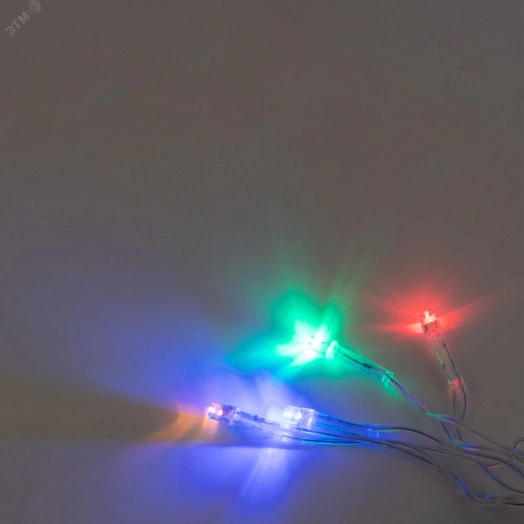 Занавес светодиодный 15х15м 100 светодиодов Разноцветный свет Провод прозрачный ULD-C1515-100/DTA MULTI IP20