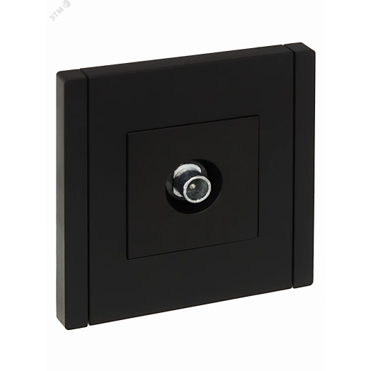 FORTE&PIANO Розетка TV проходная FP129 черный IEK