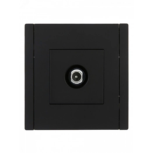FORTE&PIANO Розетка TV проходная FP129 черный IEK