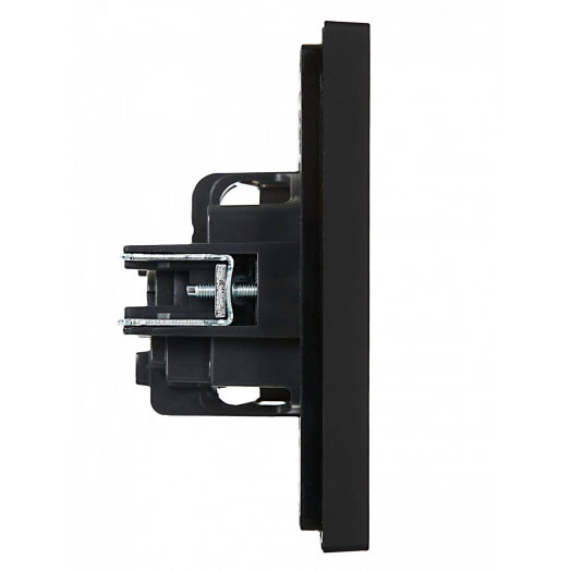 FORTE&PIANO Розетка 1-местная с заземлением без защитных шторок винтовое крепление 16А FP116 черный IEK