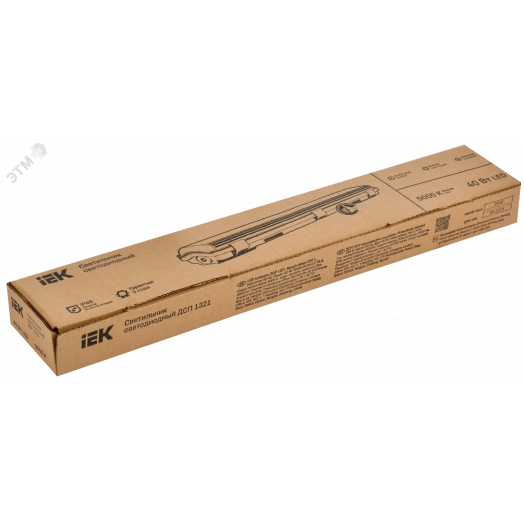 Светильник ДСП 1321 40Вт 5000К IP65 600мм пласт. серый IEK