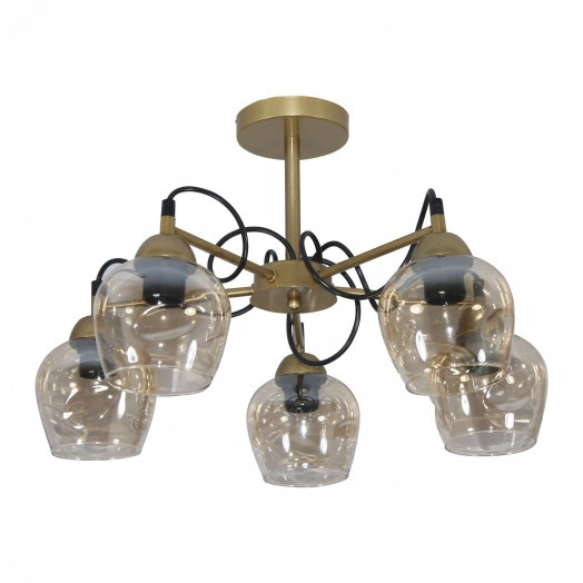 Светильник Мирра 151 зол. (Плафон 8268) НСБ 01-5х60-165 Е27 потолочный