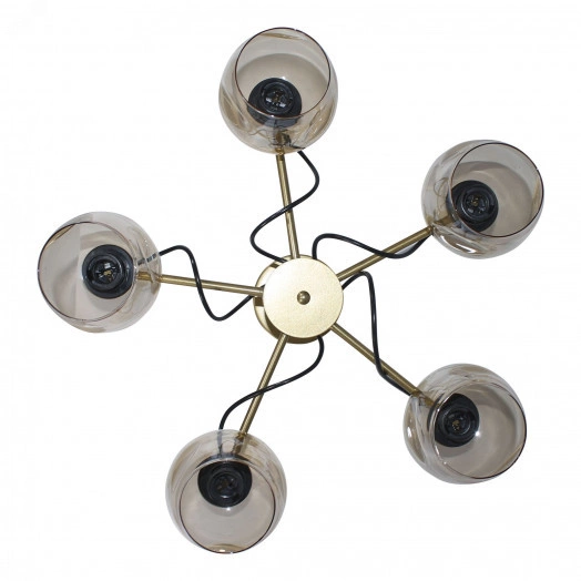 Светильник Мирра 151 зол. (Плафон 8268) НСБ 01-5х60-165 Е27 потолочный