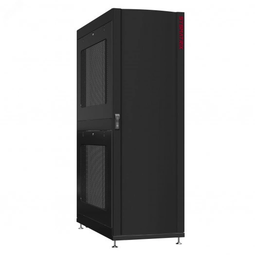 Шкаф серверный 24U 800х1070 передняя дверь: одностворчатая глухой металл IP51. задняя дверь: двустворчатая перфорированная IP20. боковые панели: перфорированные. цвет: черный RAL9005 