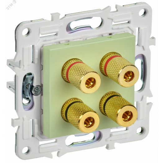 SKANDY Аудиорозетка 4-местная SK-A01G мятный IEK