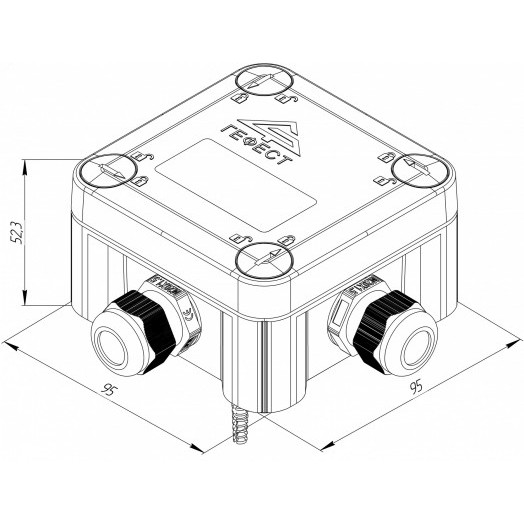 Коробка монтажная огнестойкая КМ-О-1010(П)(8к)-IP66(П6-12)