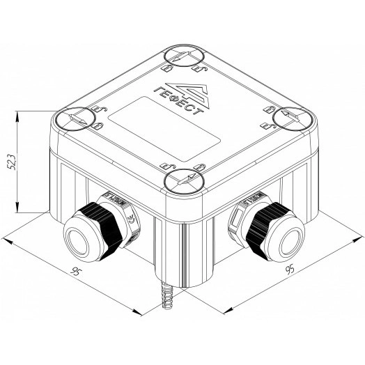 Коробка монтажная огнестойкая КМ-О-1010(П)(8к)-IP66(П6-12)