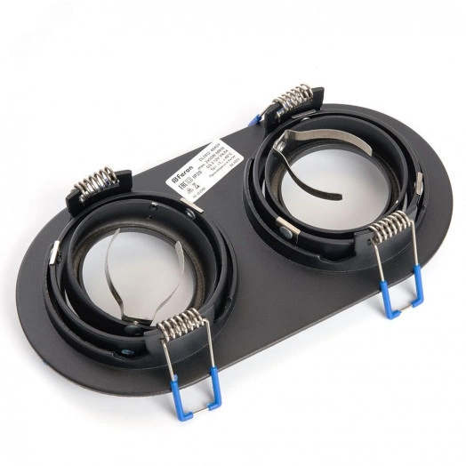 Светильник ИВО-2х50w G5.3 поворотный овальный черный