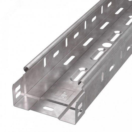 Лоток перфорированный Стандарт INOX (AISI 409) 100х50х3000 (0,7 мм) (6 м/уп)