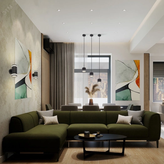 Светильник ДБО GX53 без лампы наклонный черный