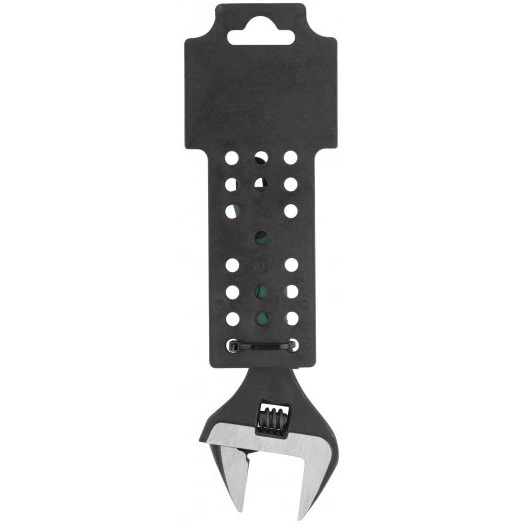 Ключ разводной ''Карат'', CrV, обточенные узкие губки, шкала, увелич.захват, прорезин.ручка 150 мм ( 34 мм )