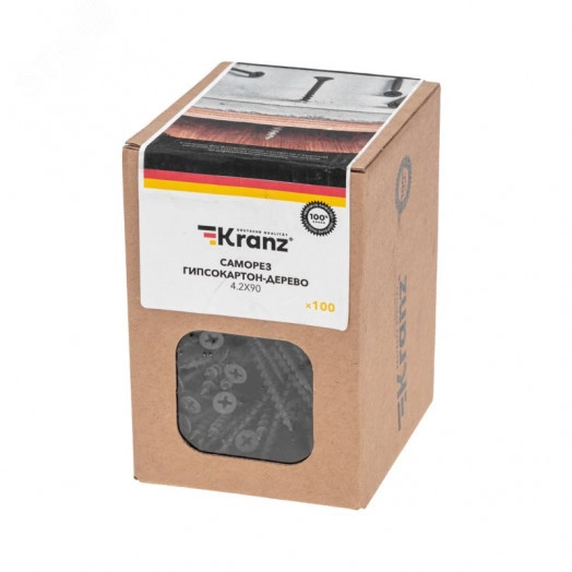 Саморез гипсокартон-дерево 4,2х90, короб (100 шт/уп)