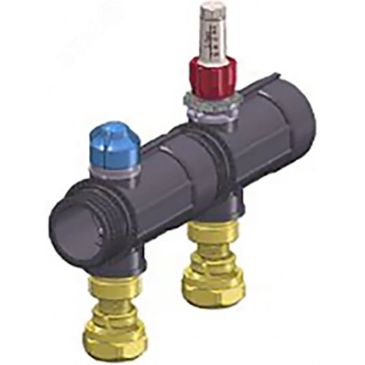 Сегмент промышленного коллектора Magna 1 1/2 с расходомером и адаптером для трубы 25x2,3 мм