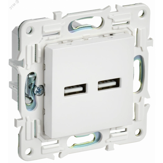 SKANDY Розетка USB A+A 3,1А SK-R15W арктический белый IEK