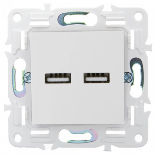 SKANDY Розетка USB A+A 3,1А SK-R15W арктический белый IEK