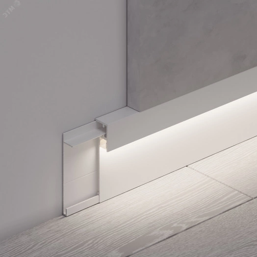 Профиль PLINTUS-H54B-2000 WHITE (Arlight, Алюминий)