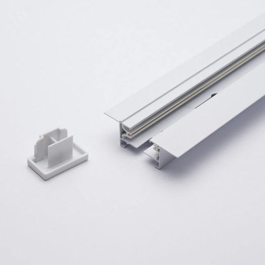Шинопровод встраиваемый для трековых светильников 1м белый (в наборе токовод заглушка крепление)