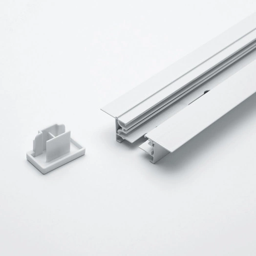 Шинопровод встраиваемый для трековых светильников 1м белый (в наборе токовод заглушка крепление)