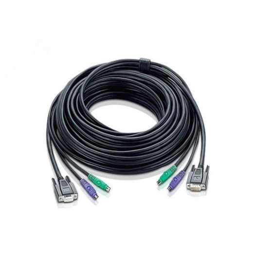 Кабель KVM VGA, PS/2 Standard, 10 м.