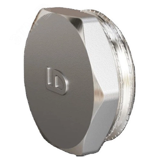 Пробка 3/4' НР латунь никель