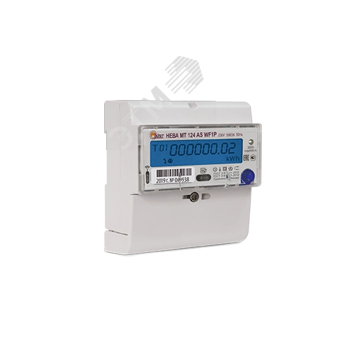 Счётчик электроэнергии 1ф НЕВА МТ 124 AS WF1PC    5(60)А