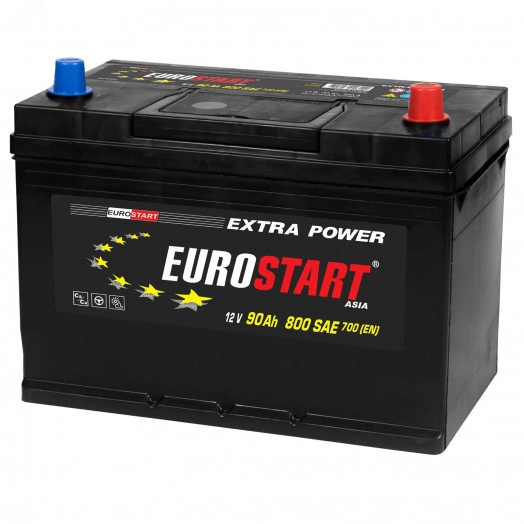 Аккумулятор автомобильный EUROSTART Extra Power Asia 90Ah R+ (нижний борт)