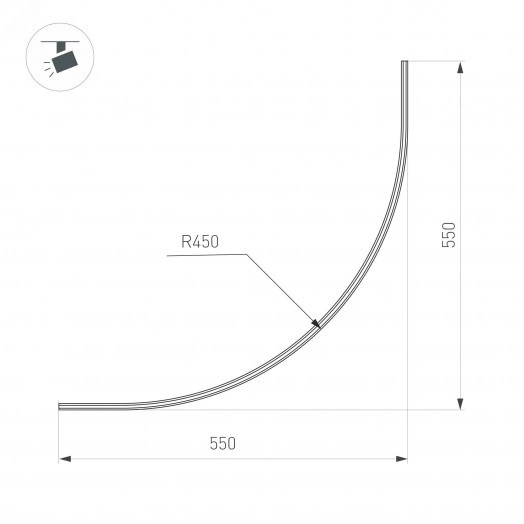 Трек MAG-MICROCOSM-TRACK-1115-ARC-R900 (BK) (IP20)