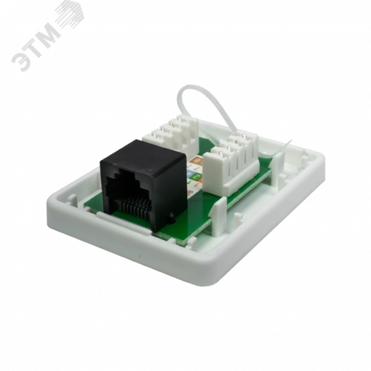 Розетка компьютерная 8P8C (RJ-45). UTP. Cat.5e. 1 порт (DIY)