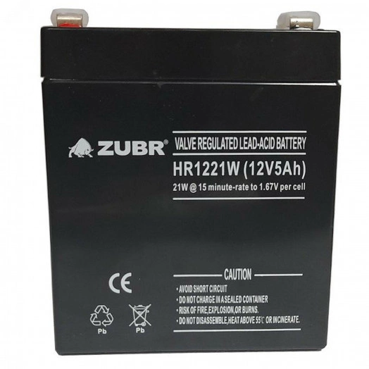 Аккумуляторная батарея ZUBR HR1221W 12V5Ah