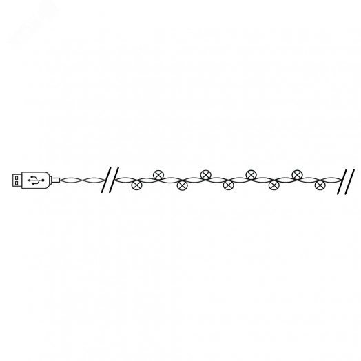 Гирлянда линейная Звездочки LED 2700К 1.8м USB