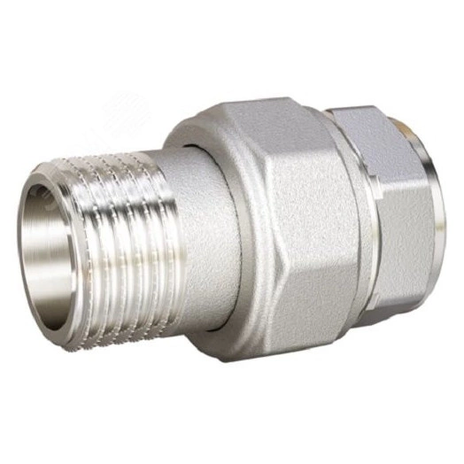 Сгон разъемный (американка) 1/2' ВР/НР латунь никель