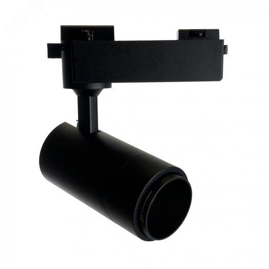 Светильник светодиодный трековый на шинопровод ДПО-12w 4000К 840Лм черный с регулируемым углом освещения 15-60 гр.