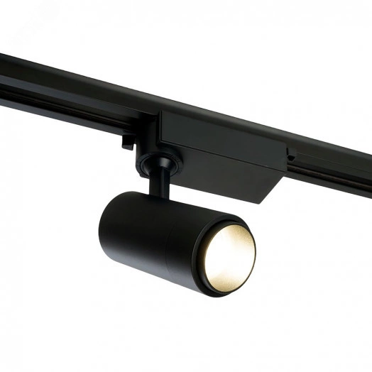 Светильник светодиодный трековый на шинопровод ДПО-12w 4000К 840Лм черный с регулируемым углом освещения 15-60 гр.