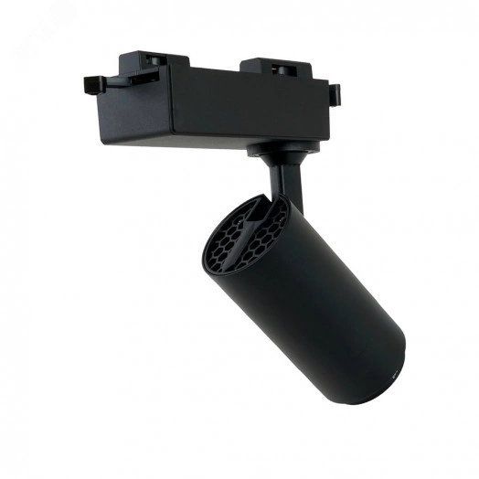 Светильник светодиодный трековый на шинопровод ДПО-12w 4000К 840Лм черный с регулируемым углом освещения 15-60 гр.