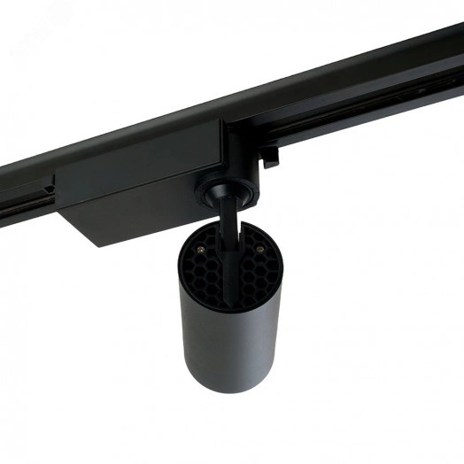 Светильник светодиодный трековый на шинопровод ДПО-12w 4000К 840Лм черный с регулируемым углом освещения 15-60 гр.