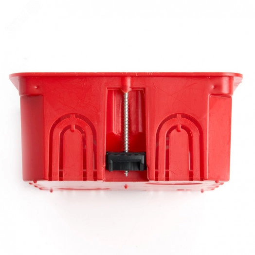 EBX30-02-1-20-120 Коробка монтажная для полых стен, с пластиковыми зажимами, с крышкой, 120*92*45мм, IP20, красный (GE41028)