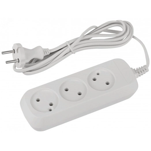 Удлинитель электрический 3 розетки без заземления 1,5м ШВВП 2x0.75мм2 UDL-6-315 Greenline ЭРА