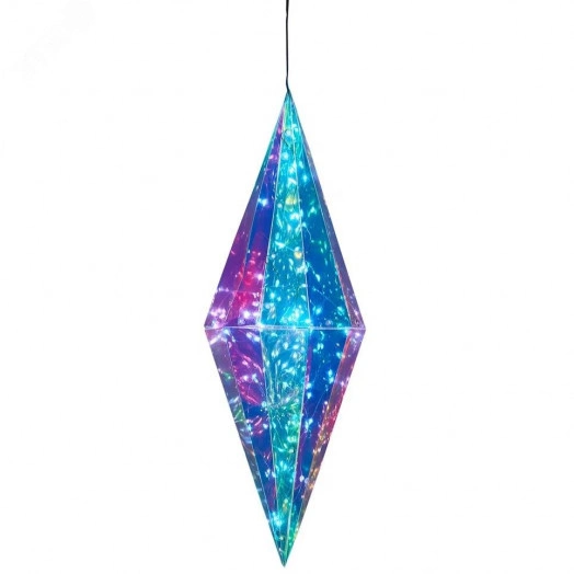 Светильник декоративный Брильянт на батарейках 3AA не в комплекте 100 светодиодов Белый свет Цвет корпуса радужный TM Uniel ULD-R506 3АА DIAMOND