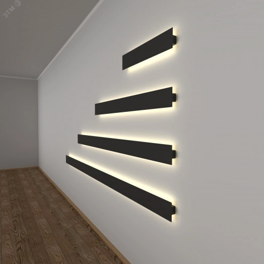 Светодиодный светильник RVE-PLS-MIKA-1500-N (Бра линейный 1500х96х35мм 37Вт Накладной 4000K черный)