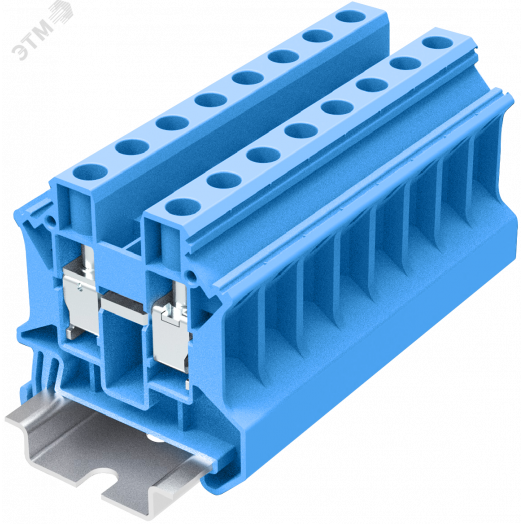 Клемма TU 1-1 винтовая, сечение 10 мм. кв., синяя