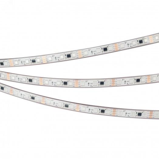 Лента герметичная SPI-PFS-B60-12мм 12V RGB-PX3-BPT (12 W/m, IP68, 5060, 5м) (бегущий огонь)