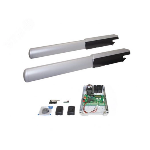 Комплект автоматики для двухстворчатых распашных ворот на основе привода А5000А с управлением через приложение (блок управления ZM3E, фотоэлементы)