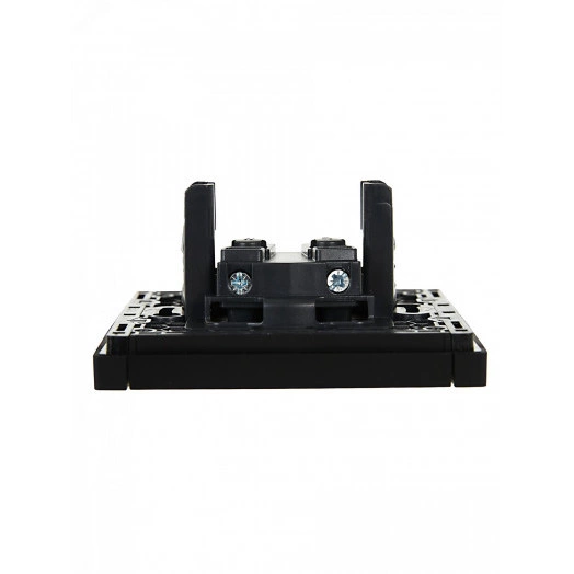 FORTE&PIANO Розетка 1-местная без заземления без защитных шторок винтовое крепление 10А FP118 черный IEK