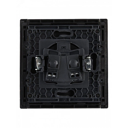 FORTE&PIANO Розетка 1-местная без заземления без защитных шторок винтовое крепление 10А FP118 черный IEK