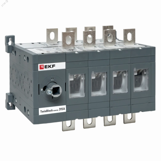 Рубильник 315A 4P реверсивный без рукоятки управления TwinBlock